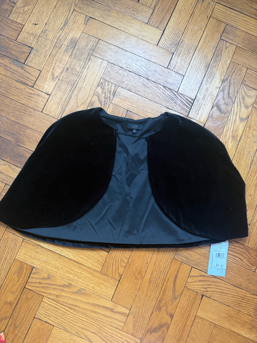 Aidan Mattox Black Velvet Evening Wrap